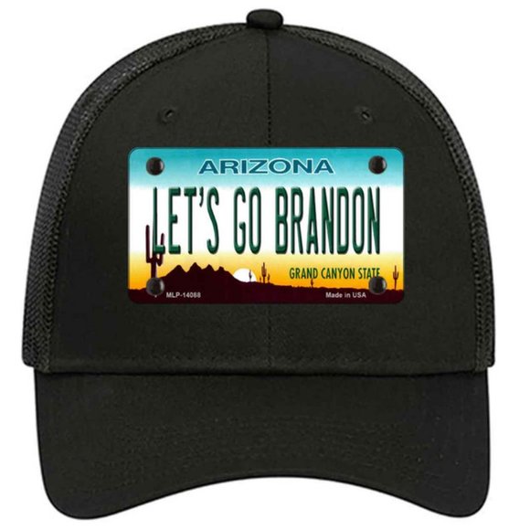 Let's Go Brandon Arizona Metal on Trucker Mesh Snapback Hat - Black - Picture 1 of 2